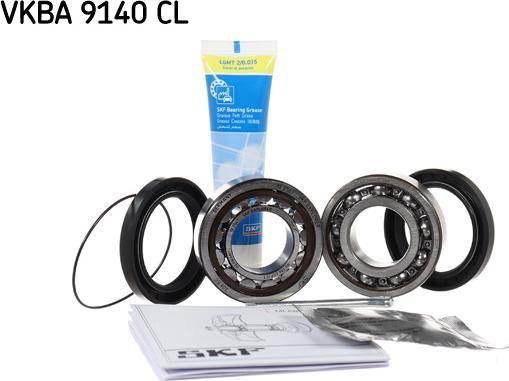 SKF VKBA 9140 CL - Подшипник ступицы колеса, комплект autospares.lv