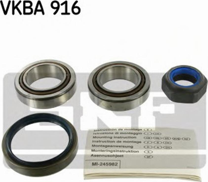 SKF VKBA 916 - Подшипник ступицы колеса, комплект autospares.lv