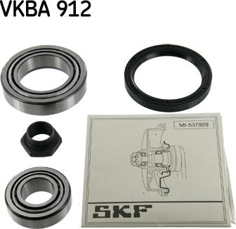 SKF VKBA 912 - Подшипник ступицы колеса, комплект autospares.lv