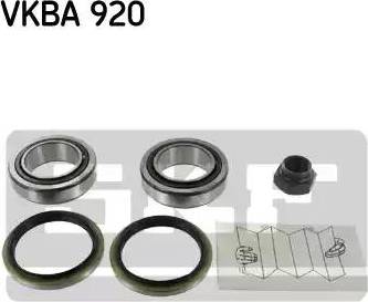 SKF VKBA 920 - Подшипник ступицы колеса, комплект autospares.lv