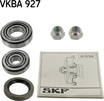 SKF VKBA 927 - Подшипник ступицы колеса, комплект autospares.lv