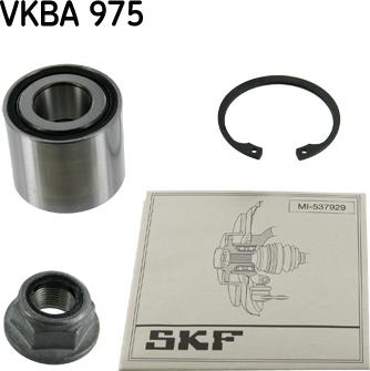SKF VKBA 975 - Подшипник ступицы колеса, комплект autospares.lv
