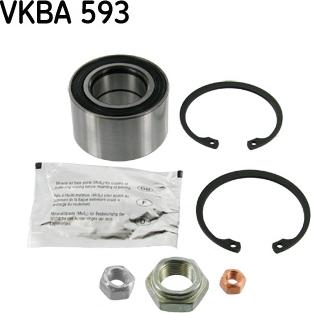 SKF VKBA 593 - Подшипник ступицы колеса, комплект autospares.lv