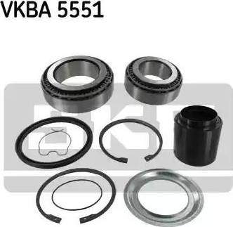 SKF VKBA 5551 - Подшипник ступицы колеса, комплект autospares.lv