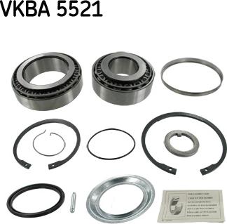 SKF VKBA 5521 - Подшипник ступицы колеса, комплект autospares.lv