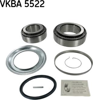 SKF VKBA 5522 - Подшипник ступицы колеса, комплект autospares.lv