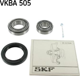 SKF VKBA 505 - Подшипник ступицы колеса, комплект autospares.lv