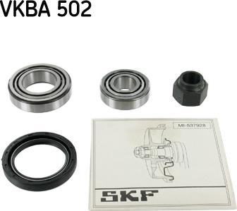 SKF VKBA 502 - Подшипник ступицы колеса, комплект autospares.lv