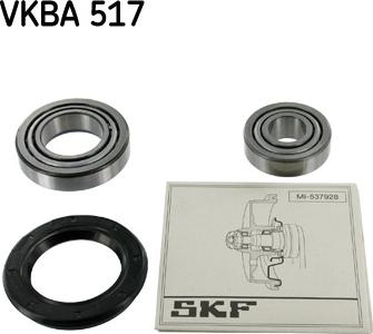 SKF VKBA 517 - Подшипник ступицы колеса, комплект autospares.lv