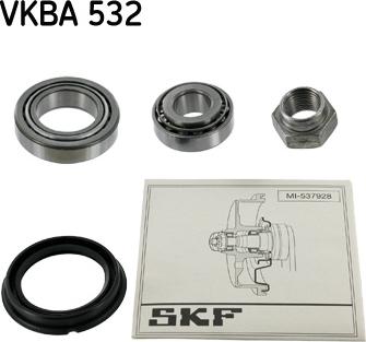 SKF VKBA 532 - Подшипник ступицы колеса, комплект autospares.lv