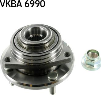 SKF VKBA 6990 - Подшипник ступицы колеса, комплект autospares.lv