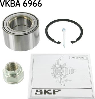 SKF VKBA 6966 - Подшипник ступицы колеса, комплект autospares.lv