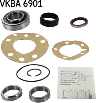 SKF VKBA 6901 - Подшипник ступицы колеса, комплект autospares.lv