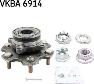 SKF VKBA 6914 - Подшипник ступицы колеса, комплект autospares.lv