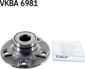 SKF VKBA 6981 - Подшипник ступицы колеса, комплект autospares.lv