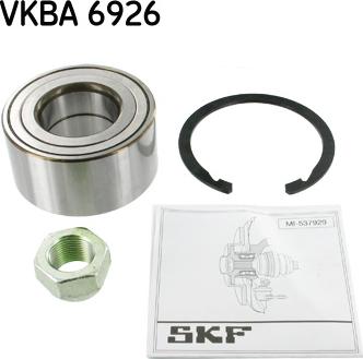 SKF VKBA 6926 - Подшипник ступицы колеса, комплект autospares.lv