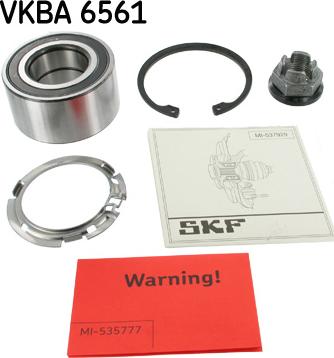 SKF VKBA 6561 - Подшипник ступицы колеса, комплект autospares.lv
