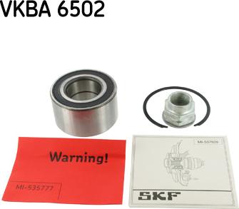 SKF VKBA 6502 - Подшипник ступицы колеса, комплект autospares.lv