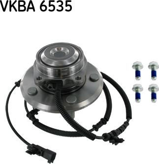 SKF VKBA 6535 - Подшипник ступицы колеса, комплект autospares.lv