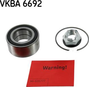 SKF VKBA 6692 - Подшипник ступицы колеса, комплект autospares.lv