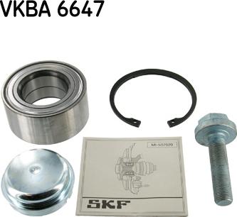 SKF VKBA 6647 - Подшипник ступицы колеса, комплект autospares.lv