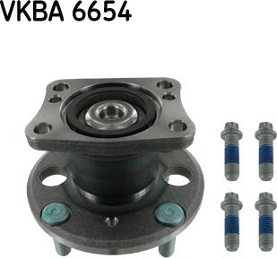 SKF VKBA 6654 - Подшипник ступицы колеса, комплект autospares.lv
