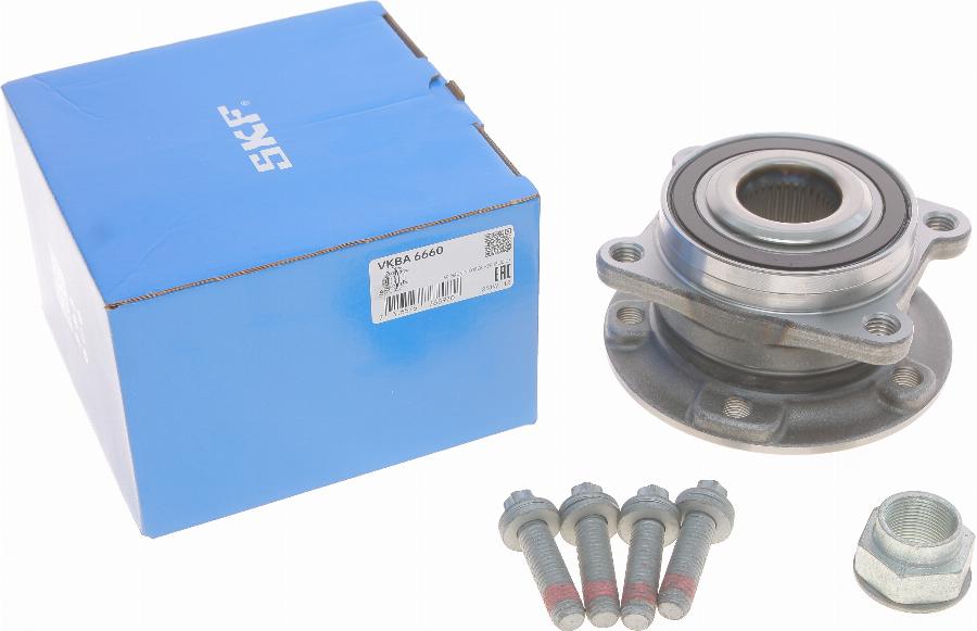 SKF VKBA 6660 - Подшипник ступицы колеса, комплект autospares.lv