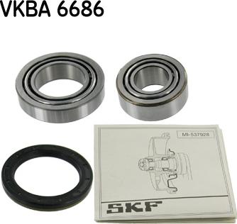 SKF VKBA 6686 - Подшипник ступицы колеса, комплект autospares.lv