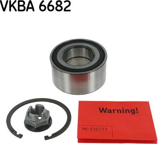 SKF VKBA 6682 - Подшипник ступицы колеса, комплект autospares.lv