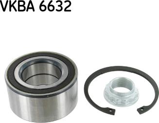 SKF VKBA 6632 - Подшипник ступицы колеса, комплект autospares.lv