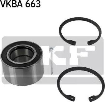 SKF VKBA 663 - Подшипник ступицы колеса, комплект autospares.lv