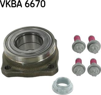 SKF VKBA 6670 - Подшипник ступицы колеса, комплект autospares.lv