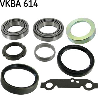 SKF VKBA 614 - Подшипник ступицы колеса, комплект autospares.lv