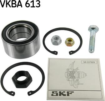SKF VKBA 613 - Подшипник ступицы колеса, комплект autospares.lv