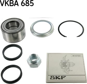 SKF VKBA 685 - Подшипник ступицы колеса, комплект autospares.lv