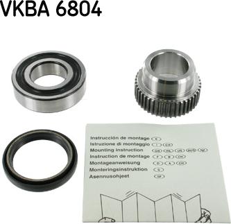 SKF VKBA 6804 - Подшипник ступицы колеса, комплект autospares.lv