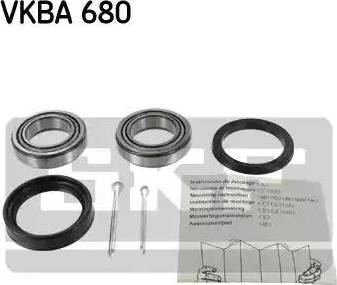 SKF VKBA 680 - Подшипник ступицы колеса, комплект autospares.lv