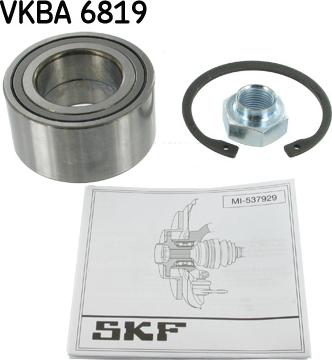 SKF VKBA 6819 - Подшипник ступицы колеса, комплект autospares.lv