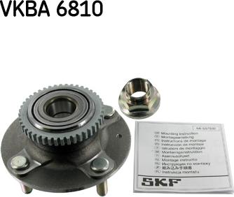 SKF VKBA 6810 - Ступица колеса, поворотный кулак autospares.lv