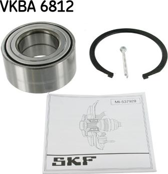 SKF VKBA 6812 - Подшипник ступицы колеса, комплект autospares.lv