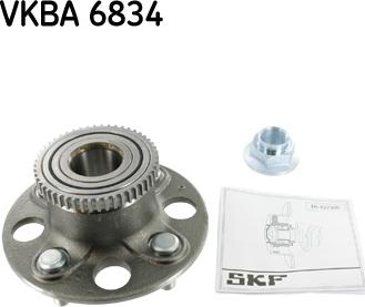 SKF VKBA 6834 - Подшипник ступицы колеса, комплект autospares.lv