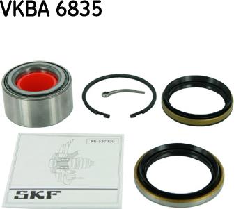 SKF VKBA 6835 - Подшипник ступицы колеса, комплект autospares.lv