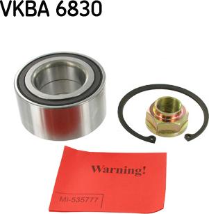 SKF VKBA 6830 - Подшипник ступицы колеса, комплект autospares.lv