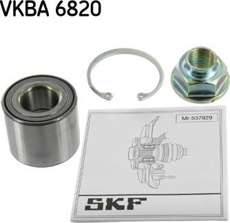 SKF VKBA 6820 - Подшипник ступицы колеса, комплект autospares.lv