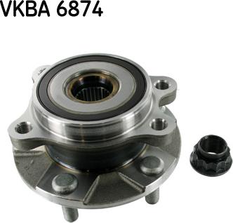 SKF VKBA 6874 - Подшипник ступицы колеса, комплект autospares.lv