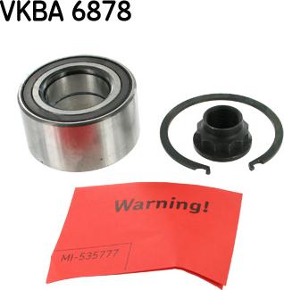 SKF VKBA 6878 - Подшипник ступицы колеса, комплект autospares.lv
