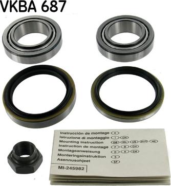 SKF VKBA 687 - Подшипник ступицы колеса, комплект autospares.lv