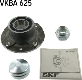 SKF VKBA 625 - Подшипник ступицы колеса, комплект autospares.lv