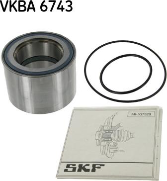 SKF VKBA 6743 - Подшипник ступицы колеса, комплект autospares.lv