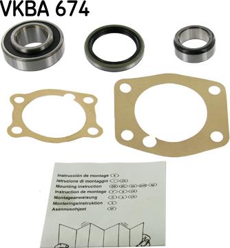 SKF VKBA 674 - Подшипник ступицы колеса, комплект autospares.lv